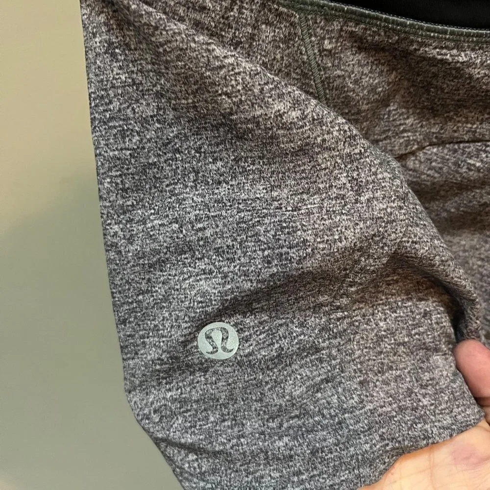 Lululemon‎ Speed Short Gray and black- Size 8